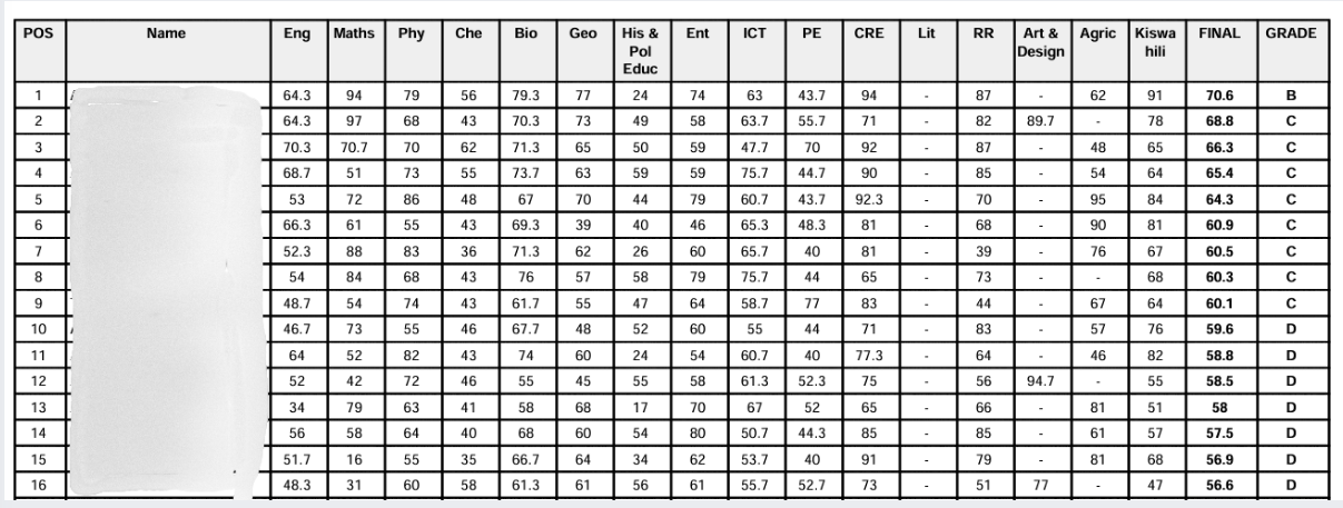 Overall Class Performance